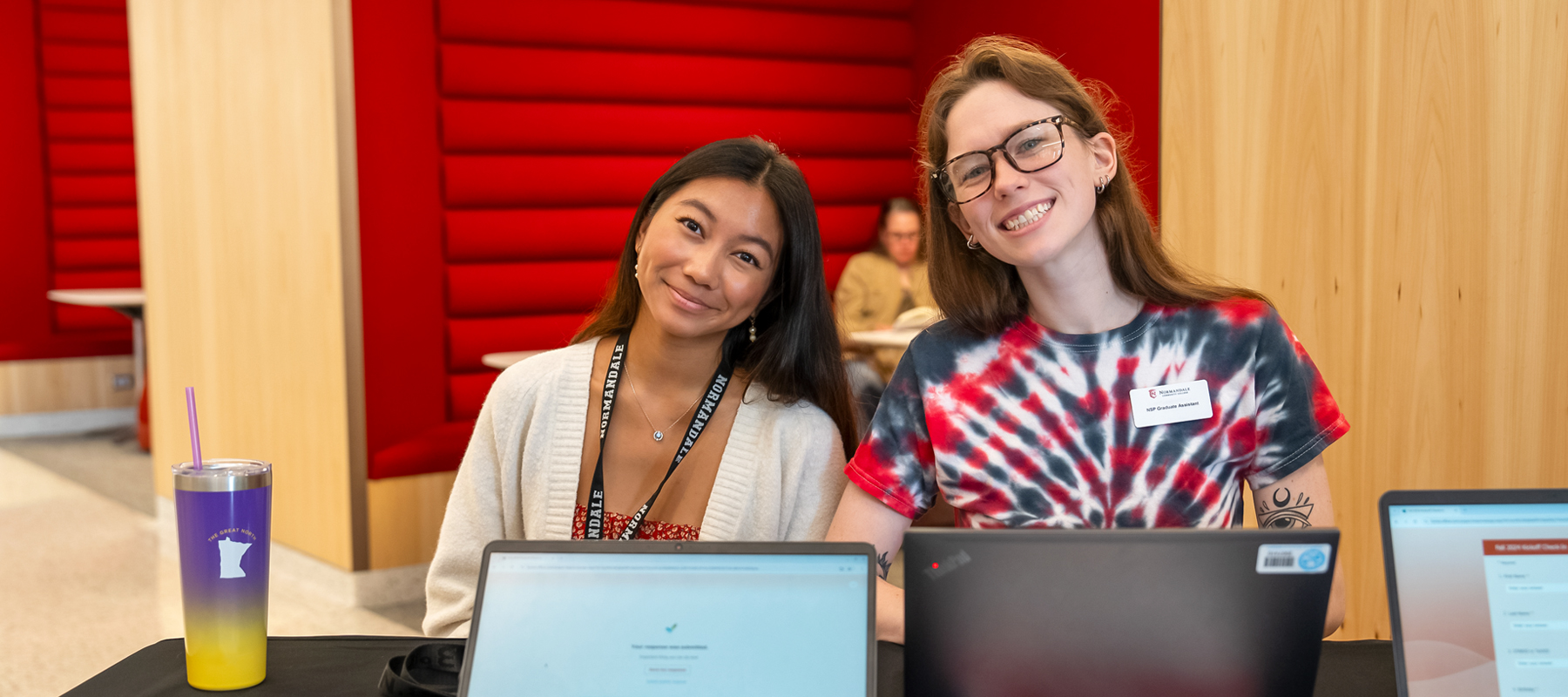 Normandale students welcoming incoming students during Welcome Week for Spring Semester 2025.