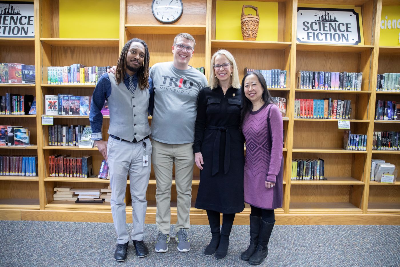 Rep. Kelly Morrison with Normandale TRIO Upward Bound Advisors